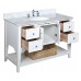 Kitchen Bath Collection KBC48TRA33WTCARR Washington Bathroom Vanity with Marble Countertop  Cabinet with Soft Close Function and Undermount Ceramic Sink  Carrara/White  48" - B00E3WVRAS